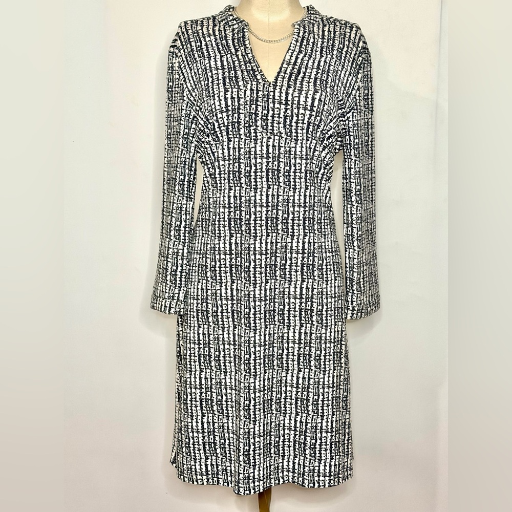 Ellie Kai Navy Blue & White Women's Dress